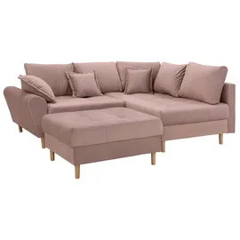 Home Affaire Eckcouch Mikrofaser 3-Sitzer Rosa