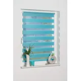 K-HOME Doppelrollo Maringa Klemmfix 120 x 150 cm blau