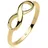 Elli PREMIUM Ring Infinity Unendlichkeit Liebe in 375 Gelbgold