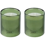 Schöner Wohnen Kollektion Duftkerze Mod. Basil S, 2er Set lebendig, würziger Duft Weiß
