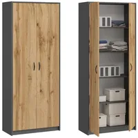 Home collective Kleiderschrank Mehrzweckschrank Regal 74cm breit 180cm hoch