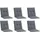 GO-DE Polsterauflage 48 x 98 cm grau 6 St.