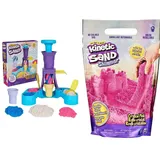 Kinetic Sand Softeis Station & Schimmersand Crystal Pink, 907 g - rosa Glitzersand für Indoor-Sandspiel aus Schweden, ab 3 Jahren