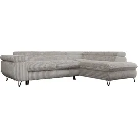 MKS Meble Eckcouch Cord 2-Sitzer Grau