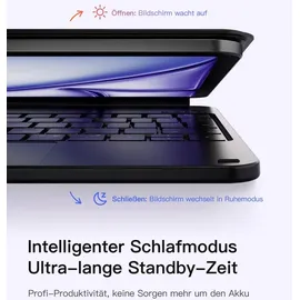 Inateck Magic Keyboard für iPad 10 (10,9 Zoll) und 11 (11 Generation) Schwarz