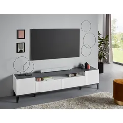 TV-Board INOSIGN "Sunrise", weiß (weißhg, schiefer), B:200cm H:47cm T:40cm, FSC-zertifizierter Holzwerkstoff, Sideboards, Breite 200 cm