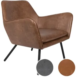 designline Sessel BON Kunstleder 80 x 78 x 80 cm Braun