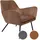 designline Sessel BON Kunstleder 80 x 78 x 80 cm Braun