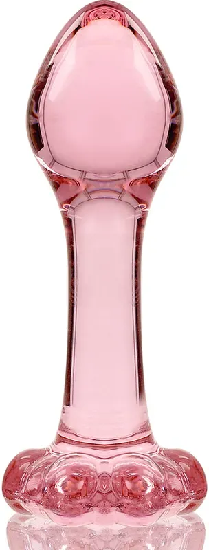Nebula - Modell 2 Analplug Borosilikatglas Klar 11 cm -o- 3.5 cm - Rosa
