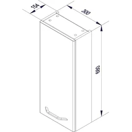 Fackelmann Milano Hängeschrank Badmöbel, 84223,