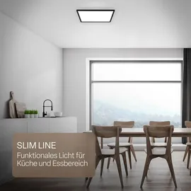 B.K.Licht LED Panel 22W 42x42 cm eckig schwarz