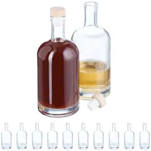 Relaxdays Flasche zum Befüllen 500 ml 12 St.