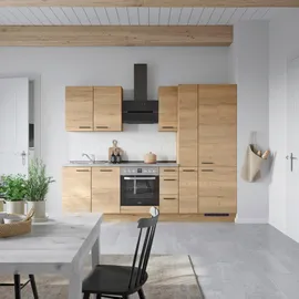 Nobilia Küchenleerblock Structura, Eiche, Schiefer, Metall, nur wie online abgebildet bestellbar, 270 cm, Blauer Engel, Pefc, Goldenes M, Made in Germany, DGM-Klimapakt, seitenverkehrt erhältlich, vormontierter Korpus, Küchen, Küchenzeilen , Küchenblöcke,