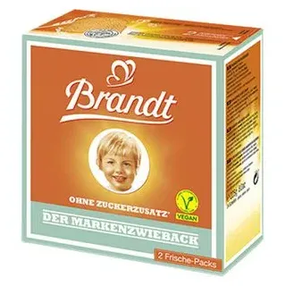 Brandt Markenzwieback ohne Zuckerzusatz 225g,
