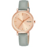 Pulsar PH8366X1 Damen grau Lederband Rose Gold Zifferblatt 50M Uhr