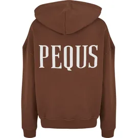 pequs Hoodie bedruckt Braun L