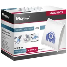 McFilter Staubsaugerbeutel geeignet für Miele Staubsauger GN Serie S2 S4 S5 S6 S8, Complete C2/C3, Classic C1, Staubbeutel inkl. 8 Filter, Maxi Box