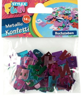 Konfetti/ Streudeko, Buchstaben