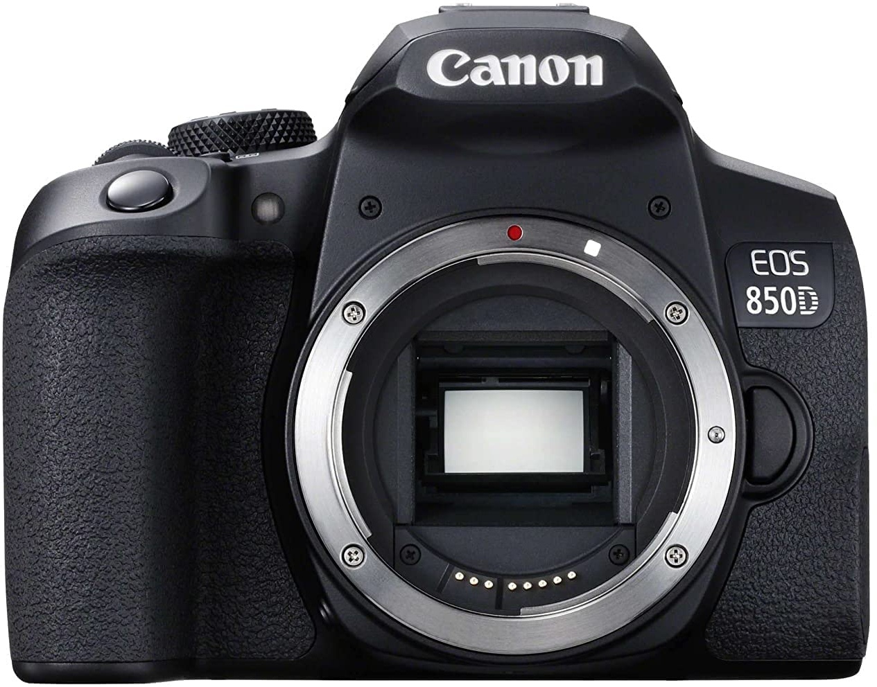 Canon EOS 850D DSLR Digitalkamera Gehäuse (24,1 Megapixel, 7,5 cm (3 Zoll) Display, APS-C Sensor, 45 AF-Kreuzsensoren, 4K, DIGIC 8 Bildprozessor, WLAN, Bluetooth) schwarz