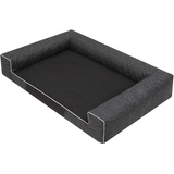 PillowPrim Hundebett Hundeschlafplatz Hundesofa Hundekissen Ruheplatz Hundematratze Hundehütte XXL. Schwarz