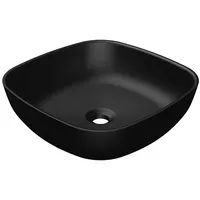 Steinberg Serie 440 Aufsatzwaschtisch, eckig, 400x400x130mm, SOLIDSurface, ohne Hahnloch,