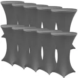 nyvi Stehtischhusse NYVIGala - Elastische Stretchhusse für Stehtische & Bistrotische Farbe:Anthrazit;Größe:Ø 80-85 cm - 10er Set