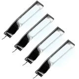 kalb Aufbauleuchte LED Aufbauleuchte 3W 3000K/ 4000K Schrankleuchte Set inkl. Netzteil, 4er Set, neutralweiß silberfarben