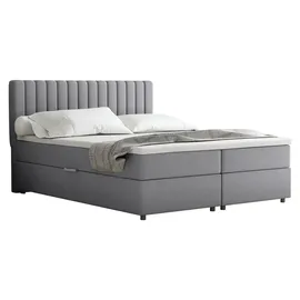panda möbel Boxspringbett 160x200 EVEREST, mit Topper, mit Bettkästen, Doppelbett, Grau, Panda Möbel - Dunkelgrau