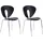 Beliani Esszimmerstuhl 2er Set TRACY Schwarz