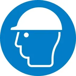SafetyMarking Gebotsschild Aluminium D315 mm Kopfschutz benutzen