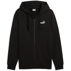 PUMA Herren Sweatjacke - ESS Full-Zip Hoodie, Kapuze, Baumwollmischung Schwarz M