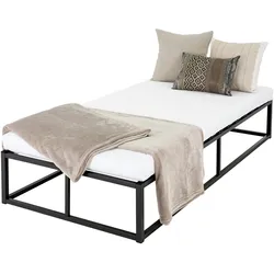 ML-Design Metallbett Bettgestell Stahl Schlafzimmerbett mit Lattenrost Matratze 90x200 cm