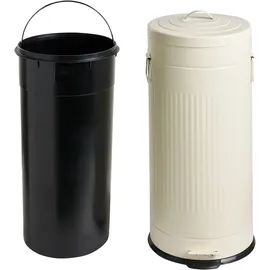 Beliani Tretmülleimer 30 l Beige