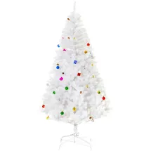 Homcom Künstlicher Weihnachtsbaum Weiß 180 cm