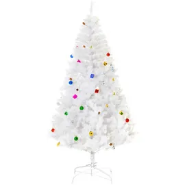 Homcom Künstlicher Weihnachtsbaum Weiß 180 cm