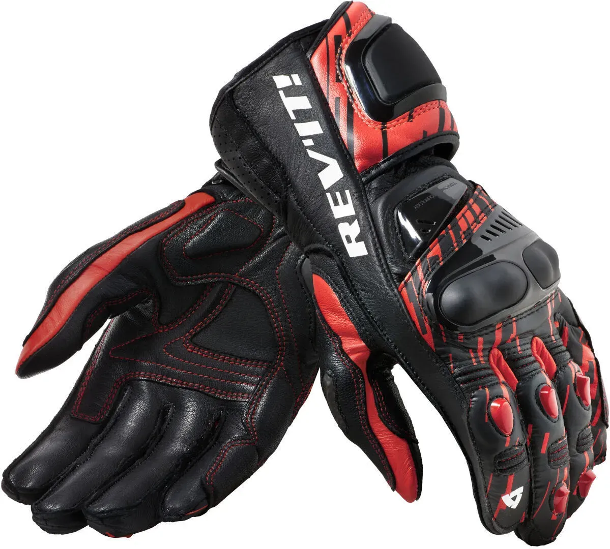 Revit Quantum 2 Motorradhandschuhe, schwarz-rot, Größe 2XL