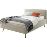 Meise Möbel Polsterbett Mattis 120 x 200 cm Stoff Grau Taupe