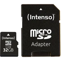 Intenso microSDHC 32GB Class 4 Speicherkarte inkl. SD-Adapter, schwarz