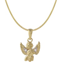 Acalee 50-1016 Kinder-Halskette mit Engel-Anhänger 333 / 8K Gold, 42 cm