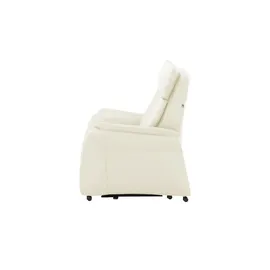 Hukla Relaxsessel Pascal Leder 83 x 105 x 90 cm Weiß drehbar