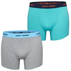 Happy Shorts 2er Set Türkis / Grau L