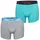 Happy Shorts 2er Set Türkis / Grau L