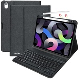 aMZCaSE Tastatur Hülle für iPad Air 11-inch (M2) 2024 & iPad Air 5 Gen 2022 iPad Air 4 Gen 2020 (10.9'),Hülle für iPad Pro 11 2018 mit Abnehmbarer kabelloser Bluetooth-Tastatur