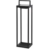 Zafferano - Home Solar 2 LED Laterne, 56,4cm - 2W Wand- und Tischleuchte mit Akku und Dämmerungssensor - Schwarz