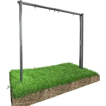 QLS Doppelschaukel aus Stahl Grau