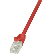 Logilink Cp1024u RJ45 Patchkabel Cat 5e U/UTP Rot mit Rastnasenschutz