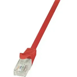 Logilink Cp1024u RJ45 Patchkabel Cat 5e U/UTP Rot mit Rastnasenschutz