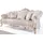 Casa Padrino Luxus Barock Wohnzimmer Sofa mit Kissen Hellgrau / Weiß / Antik Bronze 243 x 89 x H. 106 cm - Barock Möbel
