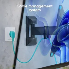 ONKRON TV Wandhalterung 17-43", bis 35 kg, schwenkbar, neigbar, ausziehbar, max 200x200, VESA, Schwarz NP24