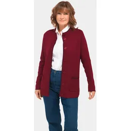 GOLDNER Kurzgröße Longstrickjacke dunkelrot 20